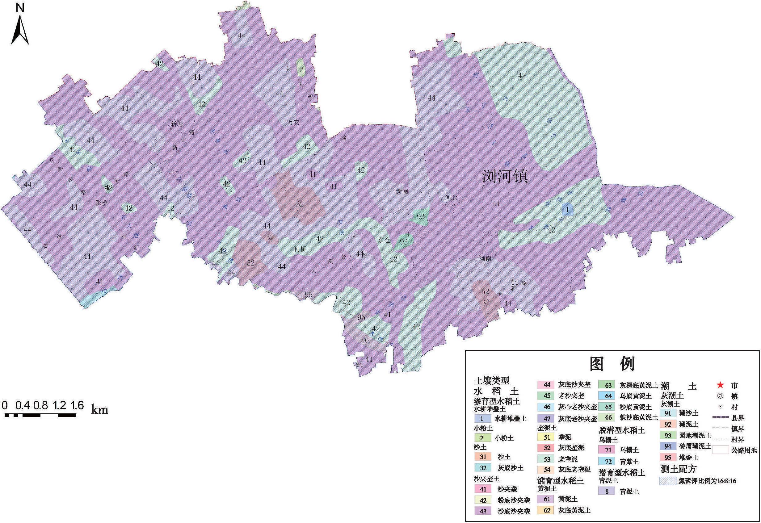 太倉市瀏河鎮(zhèn)測土配方施肥分區(qū)圖